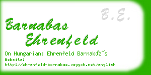 barnabas ehrenfeld business card